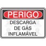 Perigo - descarga de gás inflamável